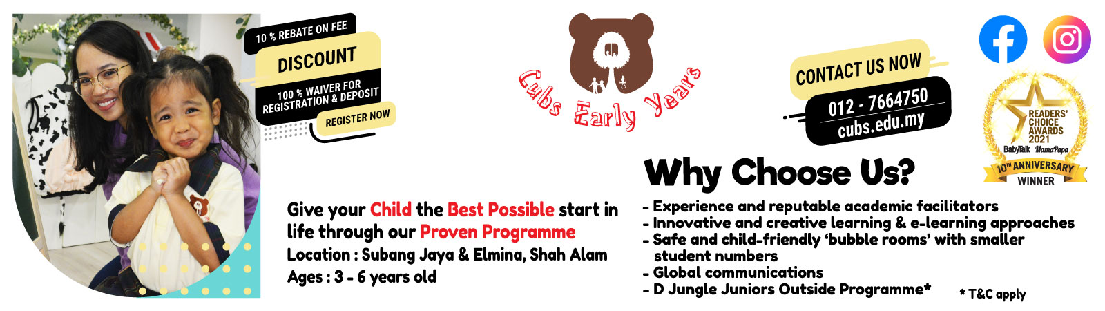 Cubs Early Years: For the enriched learning experience your child deserves