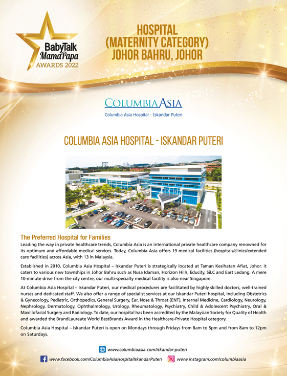Quality Maternity Support and Healthcare at Columbia Asia Hospital