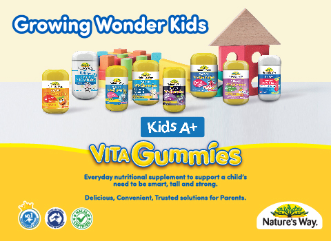 Nature’s Way Kids A+ Supplement Range